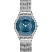 Swatch Metal Knit Blue Ladies Watch SFM120M