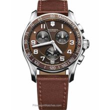 Swiss Army Mens Chrono Classic Espresso Dial and Leather 241498