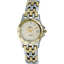 Swiss Edition Se3600-L Swiss Made Ladies Two-Tone Watch With A Sport Bezel And Champagne Dial