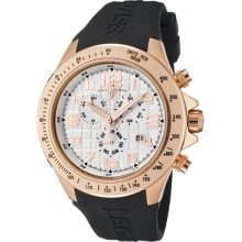 Swiss Legend Men's Eograph White Dial Black Silicone Chronograph ...