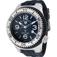 SWISS LEGEND Watches Men's Neptune Navy Blue Dial Silver Tone Bezel Na