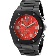 SWISS LEGEND Watches Men's Throttle Chronograph Red Dial Black Ceramic