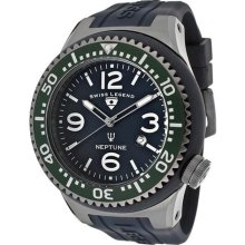 SWISS LEGEND Watches Men's Neptune Navy Blue Dial Navy Blue Silicone