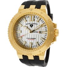 SWISS LEGEND Watches Men's Challenger Gold Dial Gold Tone IP SS Case B