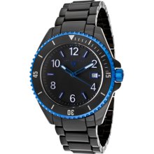 SWISS LEGEND Watches Men's Luminar Black Dial Blue Bezel Black High-Te