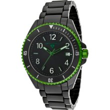 SWISS LEGEND Watches Men's Luminar Black Dial Green Bezel Black High-T