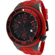 SWISS LEGEND Watches Men's Neptune Red Dial Red Silicone Red Silicone