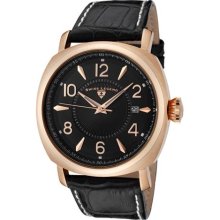 SWISS LEGEND Watches Men's Executive Black Dial Black Leather Black L