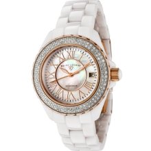 Swiss Legend Women's Karamica White Ceramic White Diamond Watch ...