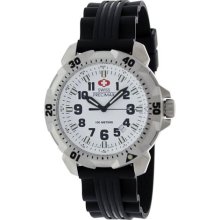 Swiss Precimax Men's SuperNova SP12107 Black Polyurethane Swiss Quartz Watch with White Dial