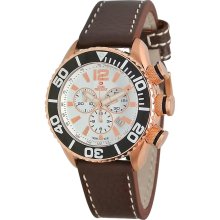 Swiss Precimax SP12021 Men's Deep Blue Executive Elite Rose Gold Brown