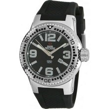 Swiss Precimax SP12022 Men's Titan Black Dial Silicone Rubber Strap Sw