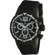 Swiss Precimax SP12035 Men's Titan Elite Black Ion Plated Rubber Strap