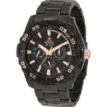 Swiss Precimax SP12145 Men's Formula-7 XT Black Ion Plated Stainless S