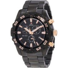 Swiss Precimax SP12152 Men's Formula-7 Pro Black Ion Plated Stainless