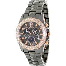 Swiss Precimax Women's Grey Ceramic 'Luxe Elite' Chronograph Watc ...