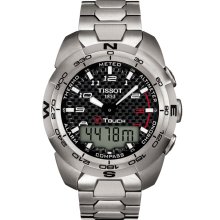 T-Touch Expert Men's Quartz Watch - Titanium Bracelet With Black Carbon Dial