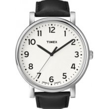 T2N338 Timex Originals Mens Classic White Dial Black Strap Dress Watch