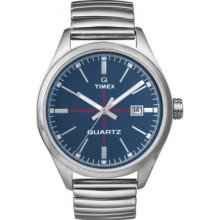 T2N404 Timex Originals Mens T Series Blue Dial Steel Expander Watch