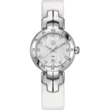 Tag Heuer Link Diamond Silver Guilloche Dial Steel Ladies Watch