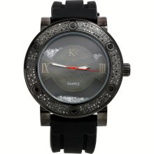 Techno Com KC Men's 'Joe Rodeo Master' Black Diamond Watch (Techno Com by KC Black Diamond Watch)