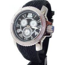 Techno Master Men's Diamond Watch Rubber Band