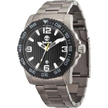 Timberland Men's Quartz Watch With Black Dial Analogue Display And Grey Stainless Steel Strap Tbl.13613Jsub/02M