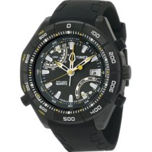 Timex Expedition Premium Iq Altimeter Black Ion-plated Mens Watch T2n729