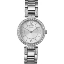 Timex - Ladies Stainless Steel Crystal Set Watch - T2n452