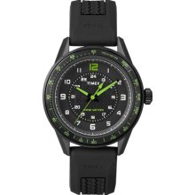 Timex Men's Ameritus Sport Black Dial Watch, Black Strap