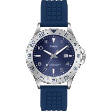 Timex Men's Ameritus Sport Blue Sunray Dial Watch, Blue Strap
