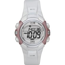 Timex Mens Calendar Day/Date Sport Watch w/Pink/White Case, White