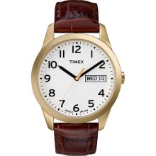Timex Men's Easy Reader Brown Leather Watch