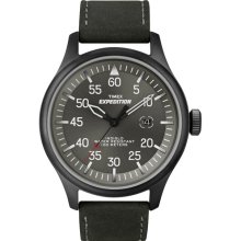 Timex Men's Expedition Military Field Black Watch, Black Genuine-