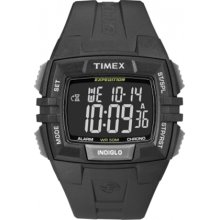 Timex Men's Expedition T49900 Black Resin Quartz Watch with Digital Dial