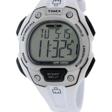 Timex Men's Ironman T5K690 White Resin Quartz Watch with Digital Dial