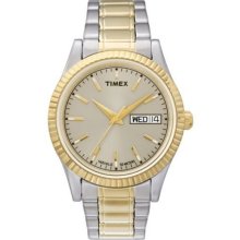 Timex Mens Watch With Champagne Dial And Two Tone Bracelet - T2m556pf