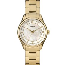 Timex Mother of Pearl Dial Bracelet Watch, 36mm Gold