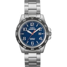 Timex Sport & Outdoor Men's Quartz Watch With Blue Dial Analogue Display And Silver Stainless Steel Bracelet T49925su