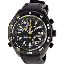Timex T2n729 Mens Intelligent Quartz Altimeter Black Case And Resin Strap Watch