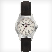 Timex T40301 Women's Expedition Metal Field Natural White Dial Brown L