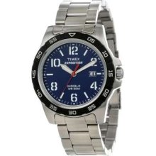 Timex Unisex Expedition Rugged Metal Field Blue Dial Watch, Stainless