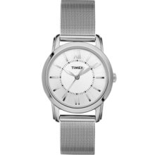 Timex Watch, Womens Silver-Tone Mesh Bracelet T2N679UM