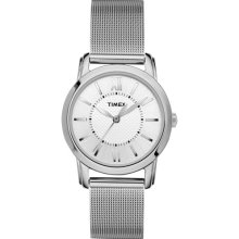 Timex Women's Elevated Classics Dress Watch, Stainless-Steel Mesh