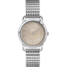 Timex Women's Elevated Classics T2N845 Silver Stainless-Steel Quartz Watch with Brown Dial