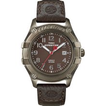 Timex Womens Expedition QuickDate Feature Brown INDIGLO Dial Leather Strap Watch T49830