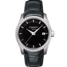 Tissot Couturier Ladies Diamonds Black Quartz Trend Watch T0352106605100