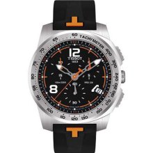 Tissot Men's Stainless Steel T-Sport Chronograph Black Dial Orange Accent T0364171705701