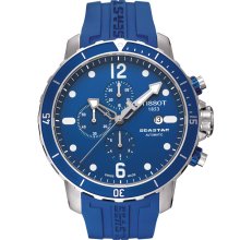Tissot Seastar 1000 Automatic Chrono 48 mm Watch - Blue Dial, Blue Rubber Strap T0664271704700 Chronograph Sale Authentic