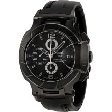 Tissot T-race Black Dial Chronograph Automatic Black Rubber Mens Watch T048427